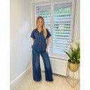 Cecilia Cotton Top - Navy