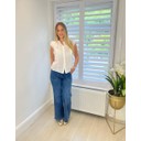 Lara Frill Blouse - White