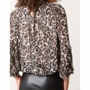 Tie Neck Leopard Print Blouse - Leopard Print Brown - Alternative 3