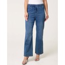 Diamante Elasticated Waist Jeans  - Mid Denim Blue - Alternative 1