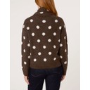 Polka Dot Scarf Jumper  - Chocolate - Alternative 2